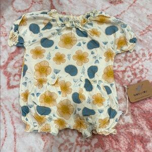 Floral Baby bubble Romper BAMBOO COTTON